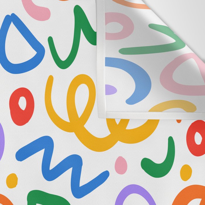 Colorful confetti art doodle pattern Wall Tapestry Gallery Image 3