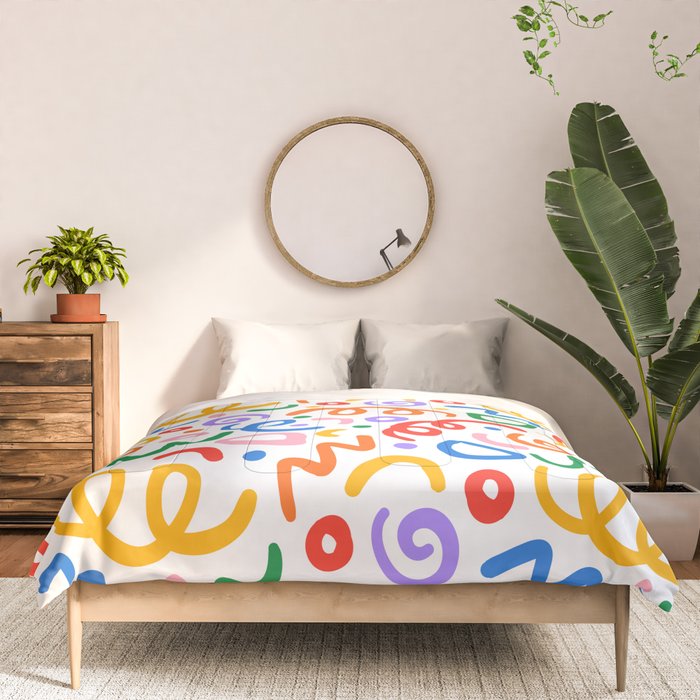 Colorful confetti art doodle pattern Comforter Gallery Image 3