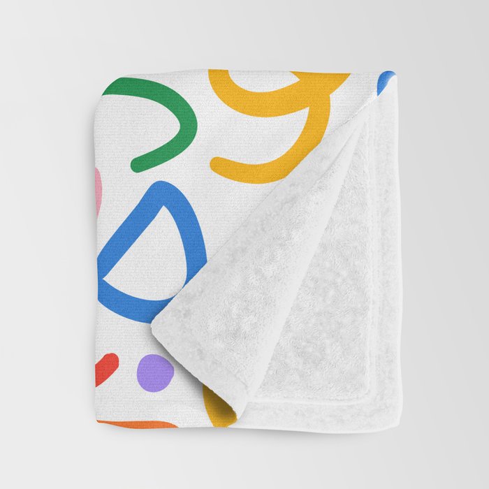 Colorful confetti art doodle pattern Throw Blanket Gallery Image 3