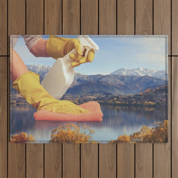 Deep clean lake Outdoor Rug Gallery Image 1