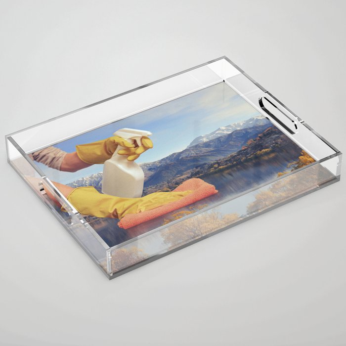 Deep clean lake Acrylic Tray Gallery Image 1