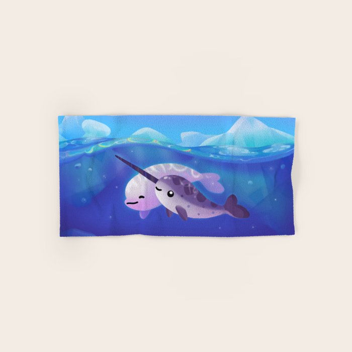 Beluga and Narwhal Bath Towel Gallery Image 1