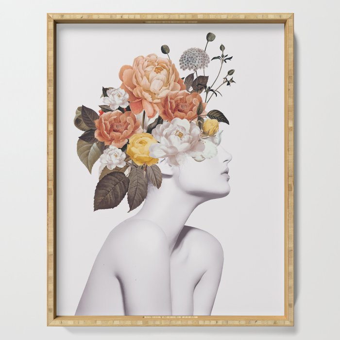 Floral beauty 7 Serving Tray Gallery Image 1