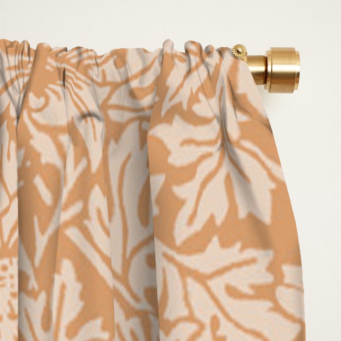 William Morris Vintage Bird & Anemone Soft Apricot Window Curtain Gallery Image 2
