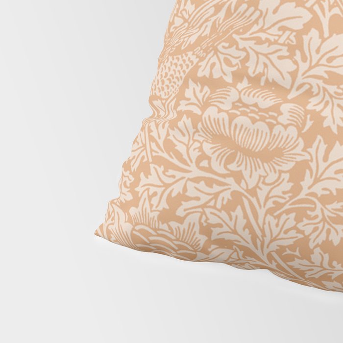 William Morris Vintage Bird & Anemone Soft Apricot Pillow Sham Gallery Image 4