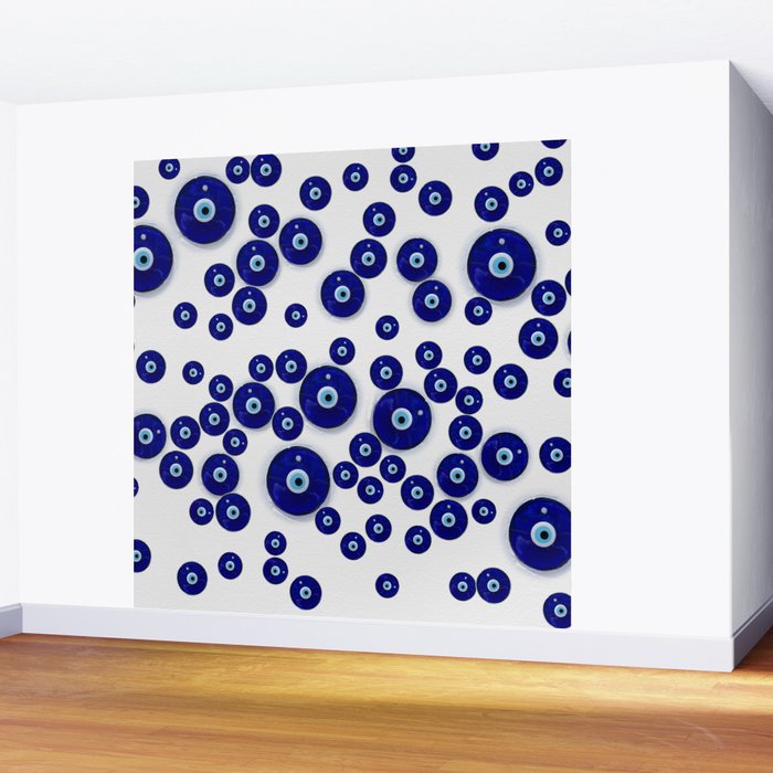 Greek Blue Glass Evil Eye Amulet Wall Mural Gallery Image 2