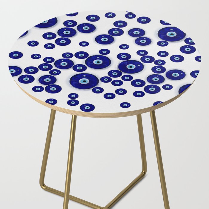 Greek Blue Glass Evil Eye Amulet Side Table Gallery Image 2