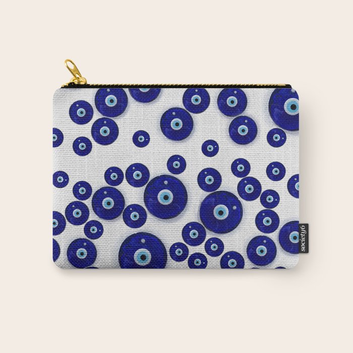 Greek Blue Glass Evil Eye Amulet Carry All Pouch Gallery Image 1