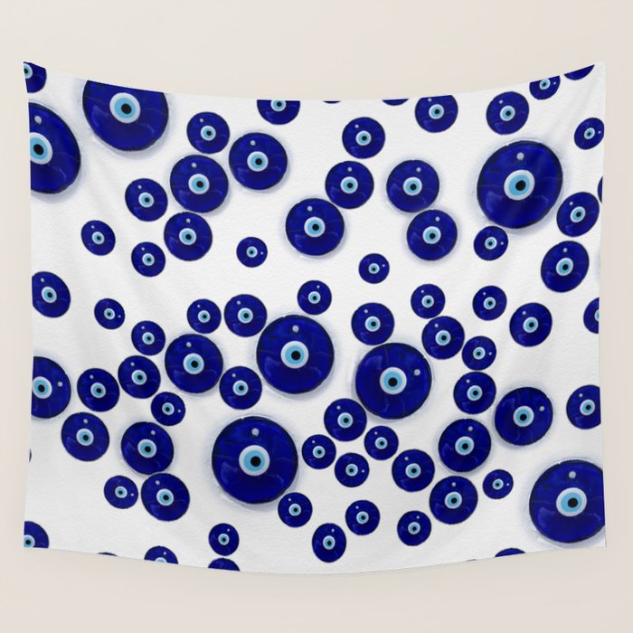 Greek Blue Glass Evil Eye Amulet Wall Tapestry Gallery Image 4
