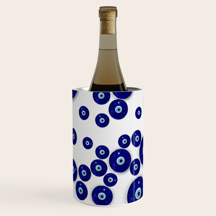 Greek Blue Glass Evil Eye Amulet Wine Chiller Gallery Image 2