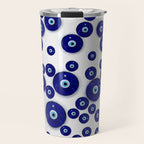 Greek Blue Glass Evil Eye Amulet Travel Mug Gallery Image 1