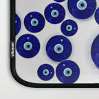 Greek Blue Glass Evil Eye Amulet Laptop Sleeve Gallery Image 3