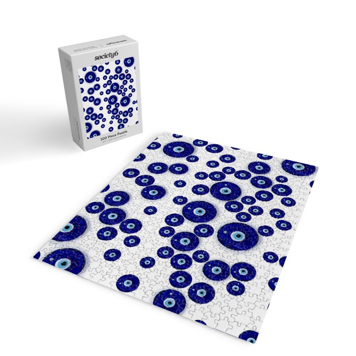 Greek Blue Glass Evil Eye Amulet Jigsaw Puzzle Gallery Image 2