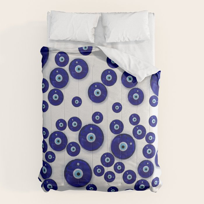 Greek Blue Glass Evil Eye Amulet Comforter Gallery Image 6