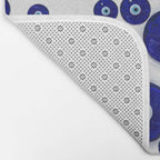 Greek Blue Glass Evil Eye Amulet Bath Mat Gallery Image 2