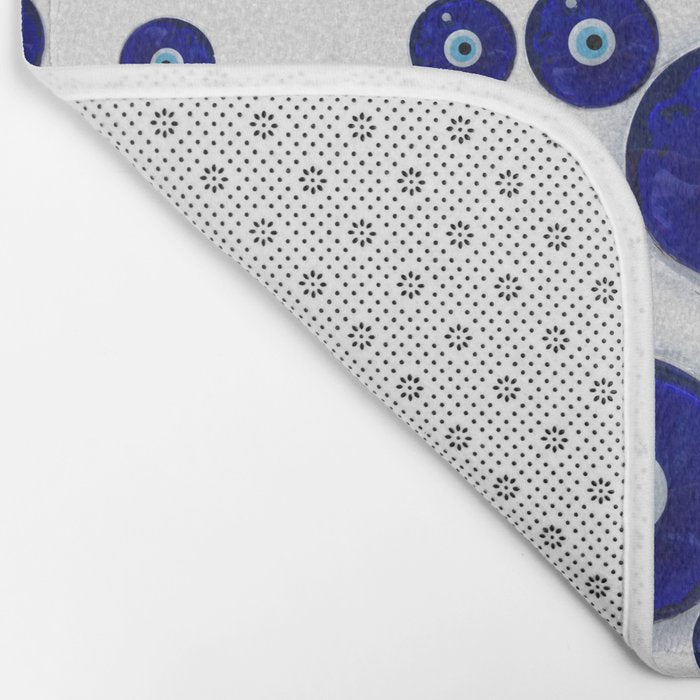 Greek Blue Glass Evil Eye Amulet Bath Mat Gallery Image 2