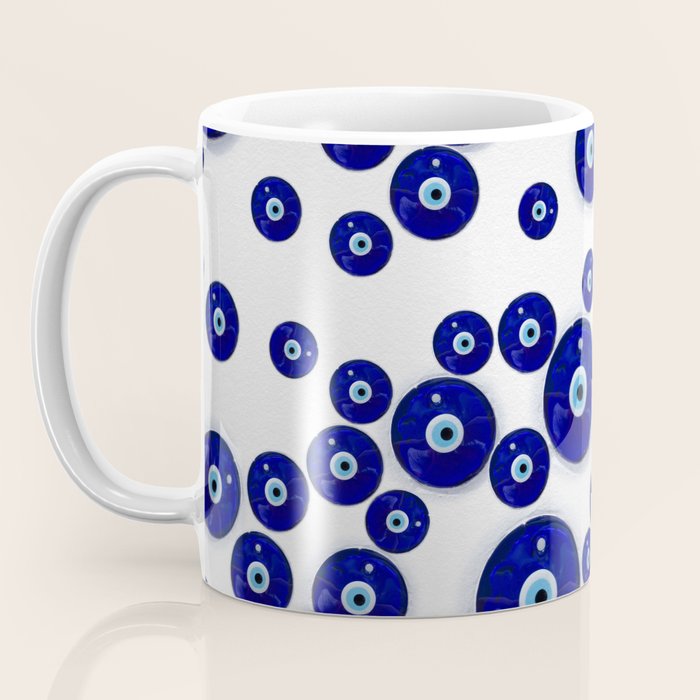 Greek Blue Glass Evil Eye Amulet Coffee Mug Gallery Image 3
