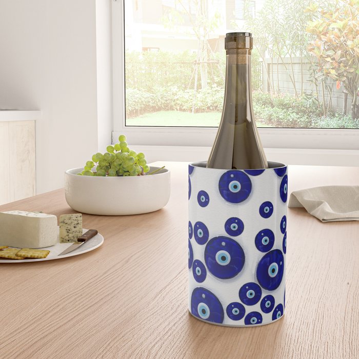 Greek Blue Glass Evil Eye Amulet Wine Chiller Gallery Image 4