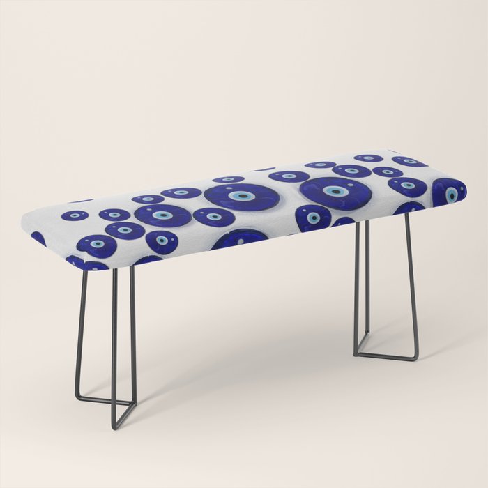 Greek Blue Glass Evil Eye Amulet Bench Gallery Image 1
