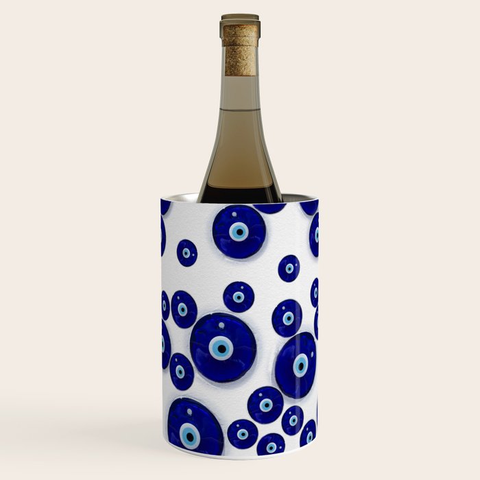 Greek Blue Glass Evil Eye Amulet Wine Chiller Gallery Image 1