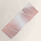 Palm leaf synchronicity - rose gold Yoga Mat Gallery Image 1