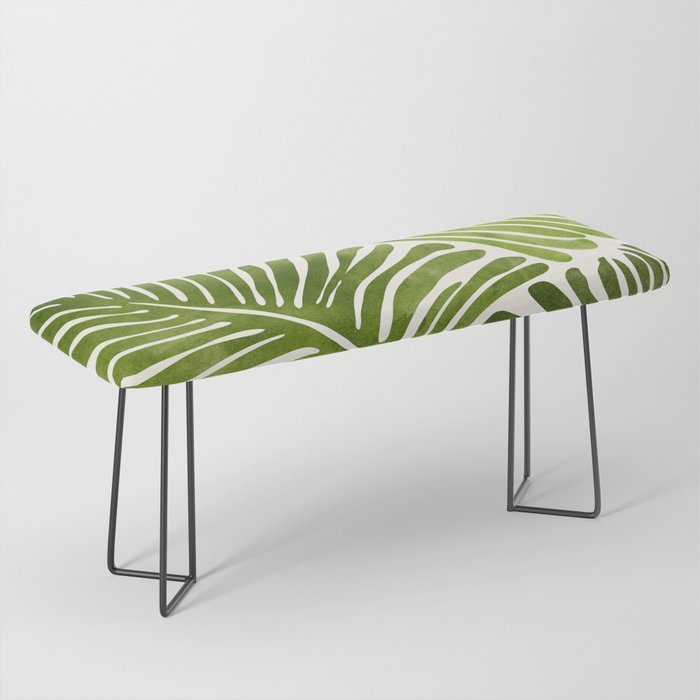 Summer Fern Simple Modern Watercolor Bench Gallery Image 1
