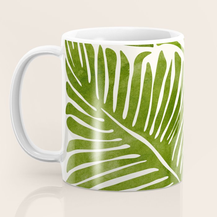 Summer Fern Simple Modern Watercolor Coffee Mug Gallery Image 3
