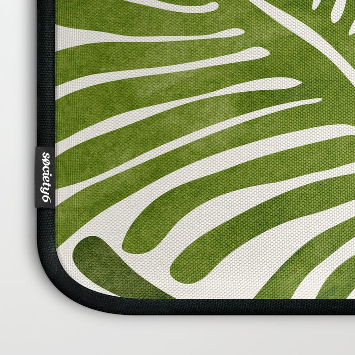 Summer Fern Simple Modern Watercolor Laptop Sleeve Gallery Image 3