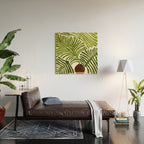 Summer Fern Simple Modern Watercolor Wood Wall Art Gallery Image 2