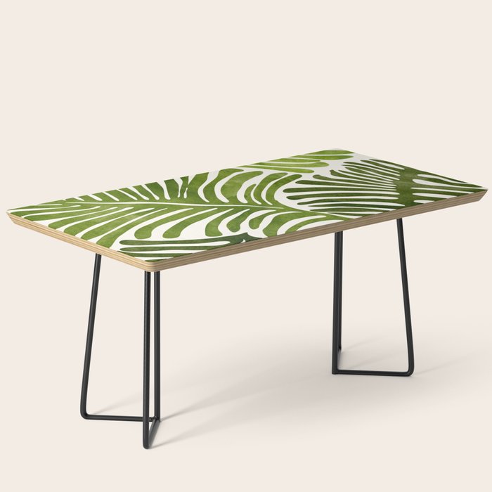 Summer Fern Simple Modern Watercolor Coffee Table Gallery Image 1
