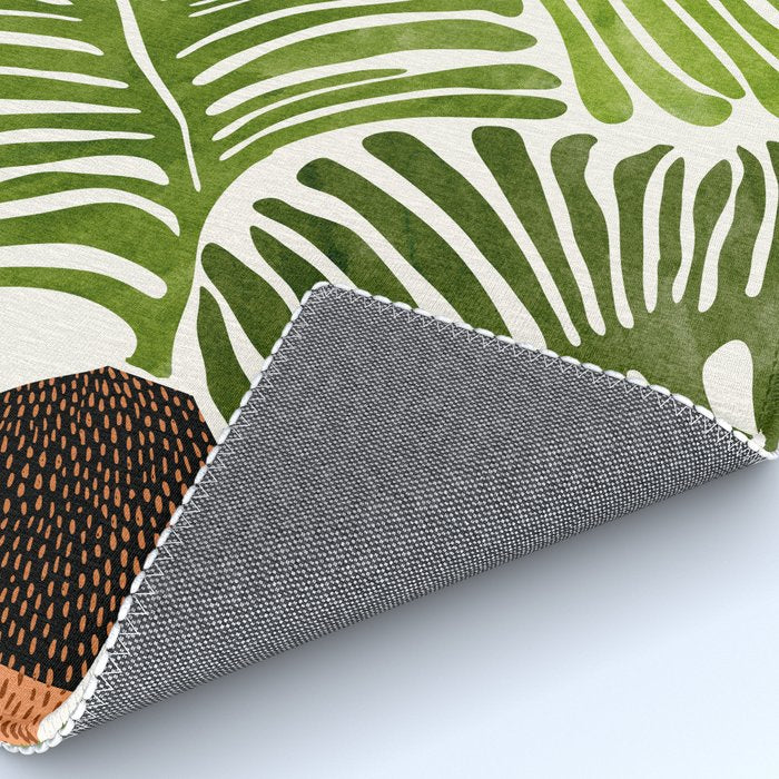 Summer Fern Simple Modern Watercolor Rug Gallery Image 4