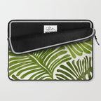 Summer Fern Simple Modern Watercolor Laptop Sleeve Gallery Image 2