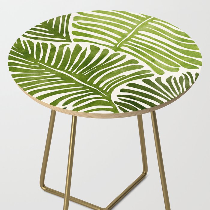Summer Fern Simple Modern Watercolor Side Table Gallery Image 2