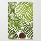 Summer Fern Simple Modern Watercolor Cutting Board Gallery Image 1