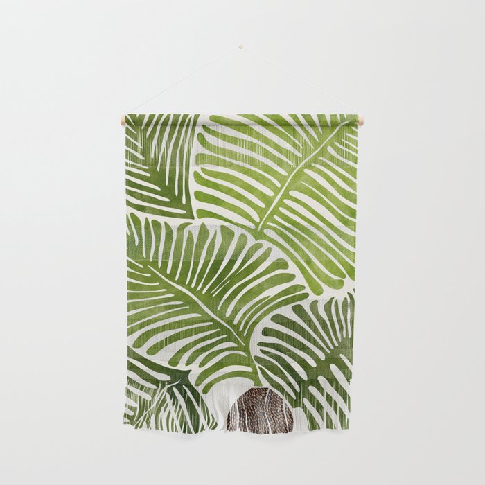 Summer Fern Simple Modern Watercolor Wall Hanging Gallery Image 1