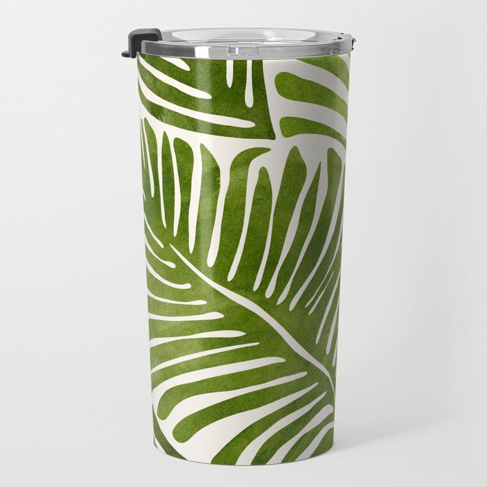 Summer Fern Simple Modern Watercolor Travel Mug Gallery Image 3