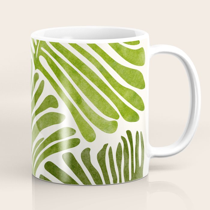 Summer Fern Simple Modern Watercolor Coffee Mug Gallery Image 1