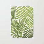 Summer Fern Simple Modern Watercolor Bath Mat Gallery Image 1
