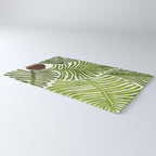 Summer Fern Simple Modern Watercolor Rug Gallery Image 3
