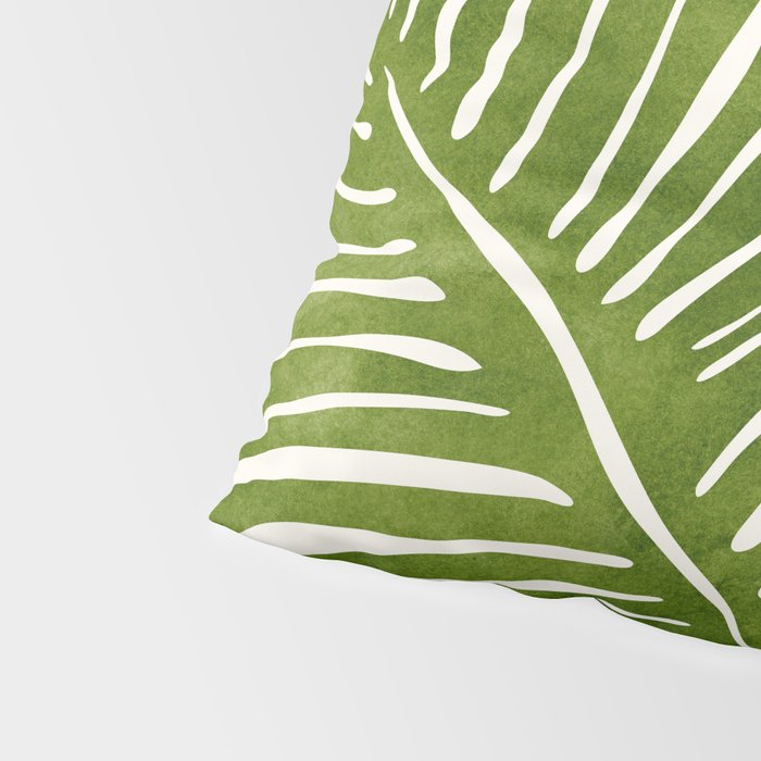 Summer Fern Simple Modern Watercolor Pillow Sham Gallery Image 4