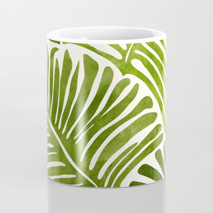 Summer Fern Simple Modern Watercolor Coffee Mug Gallery Image 4