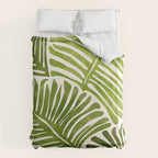 Summer Fern Simple Modern Watercolor Duvet Cover Gallery Image 6