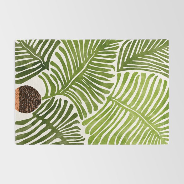 Summer Fern Simple Modern Watercolor Rug Gallery Image 2