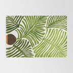 Summer Fern Simple Modern Watercolor Rug Gallery Image 2