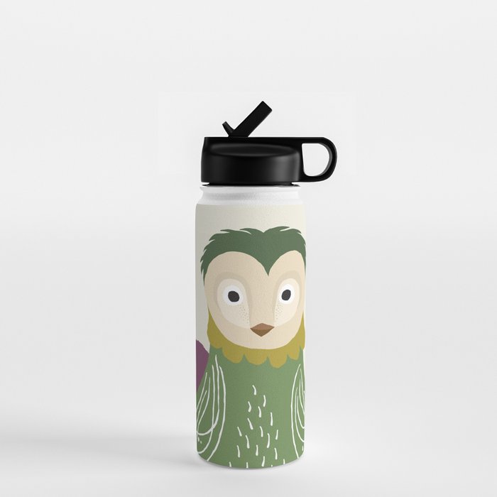 Quirky Barn Owl Water Bottle Gallery Image 1
