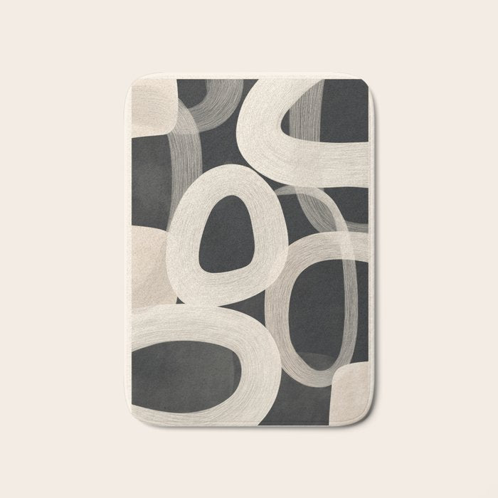 Soft Forms - Abstract Minimalist Line Art Bath Mat Gallery Image 1