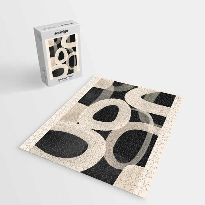 Soft Forms - Abstract Minimalist Line Art Jigsaw Puzzle Gallery Image 2
