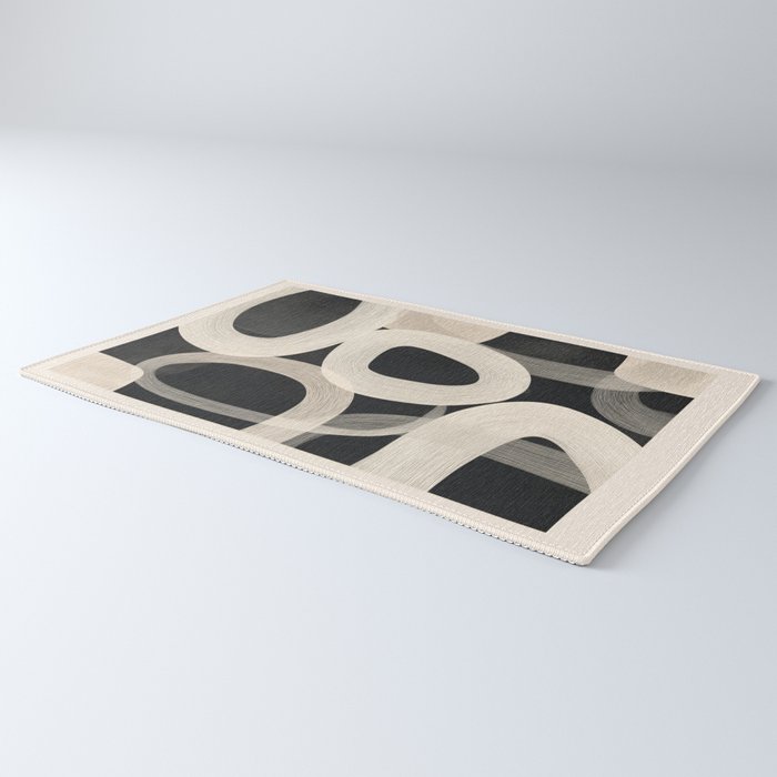 Soft Forms - Abstract Minimalist Line Art Rug Gallery Image 3