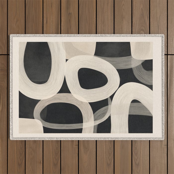 Soft Forms - Abstract Minimalist Line Art Outdoor Rug Gallery Image 1