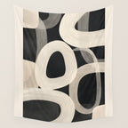 Soft Forms - Abstract Minimalist Line Art Wall Tapestry Gallery Image 4
